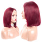 Zetvaa Brazilian Bob Lace Front Straight Human Hair Wig