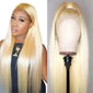 Zetvaa Wigs Blonde Lace Front Wig Brazilian Straight 13x4 Lace Front Human Hair Wigs